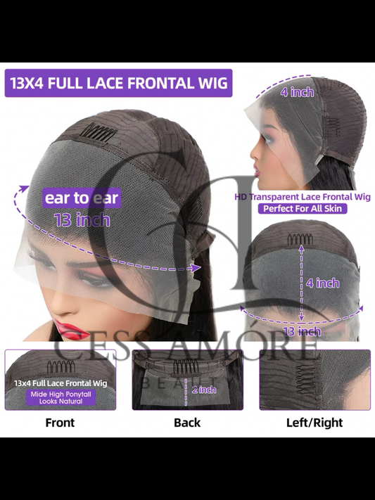Body Wave Lace Frontal Wig - 13x4" 13x6"
