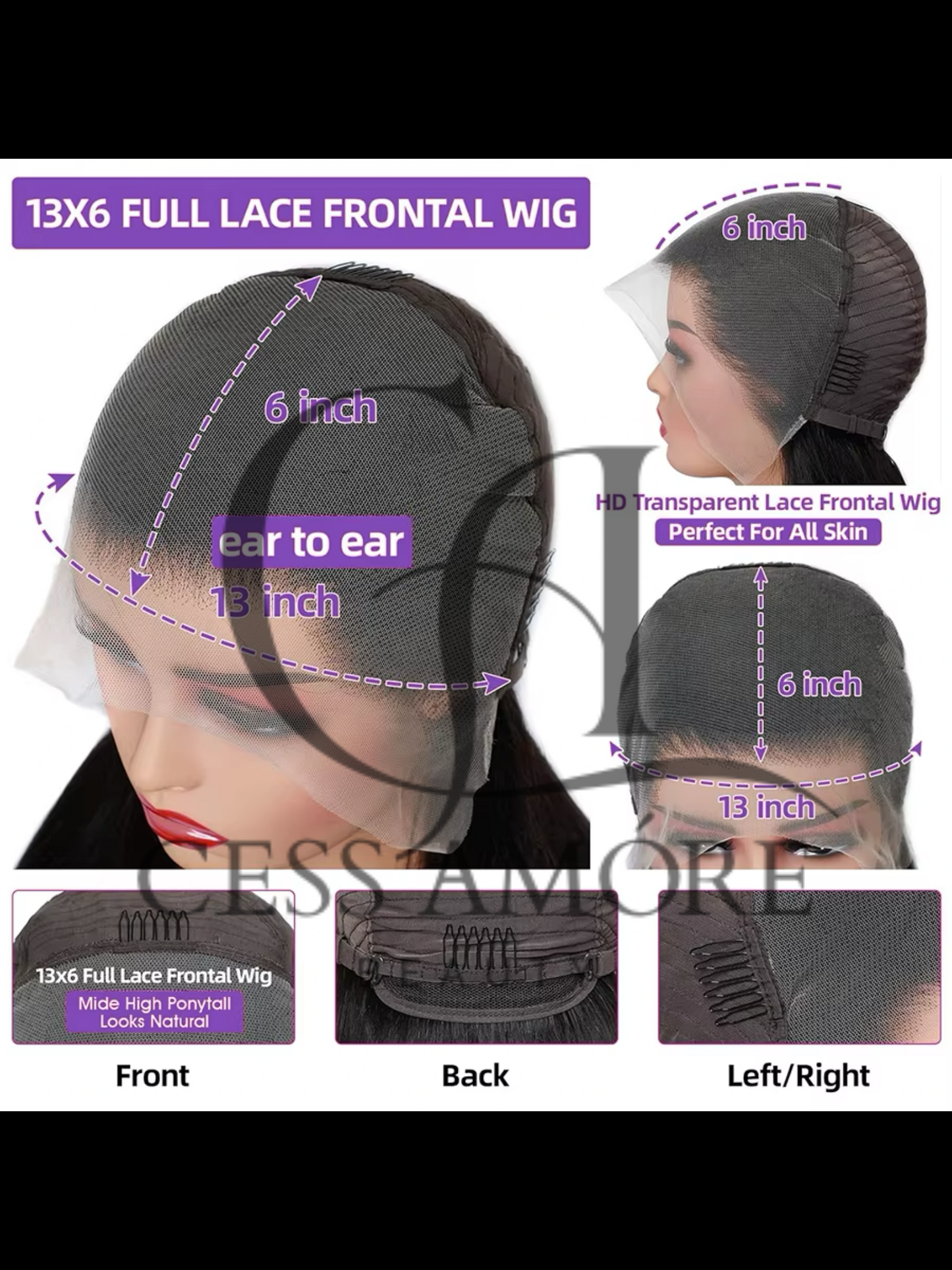 Straight Lace Frontal Wig - HD 13x4" 13x6"
